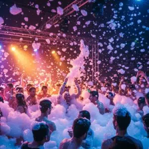 Guide de sécurité pour une fête en mousse avec prévention des glissades et des risques