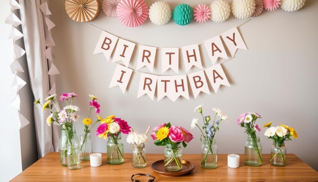 DIY birthday party decorations made from affordable materials