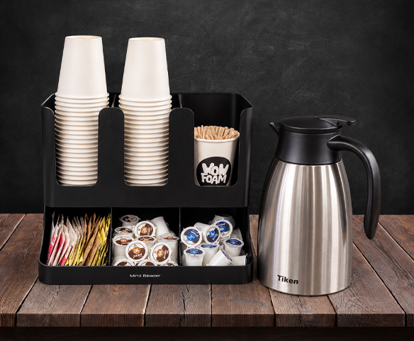 Cafetière 12 tasses avec tasses, crème, lait et sucre pour une fête en mousse Wow Foam