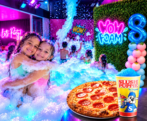 UNE SLUSH & UNE POINTE – Party de Mousse Fluo (Blacklight)
